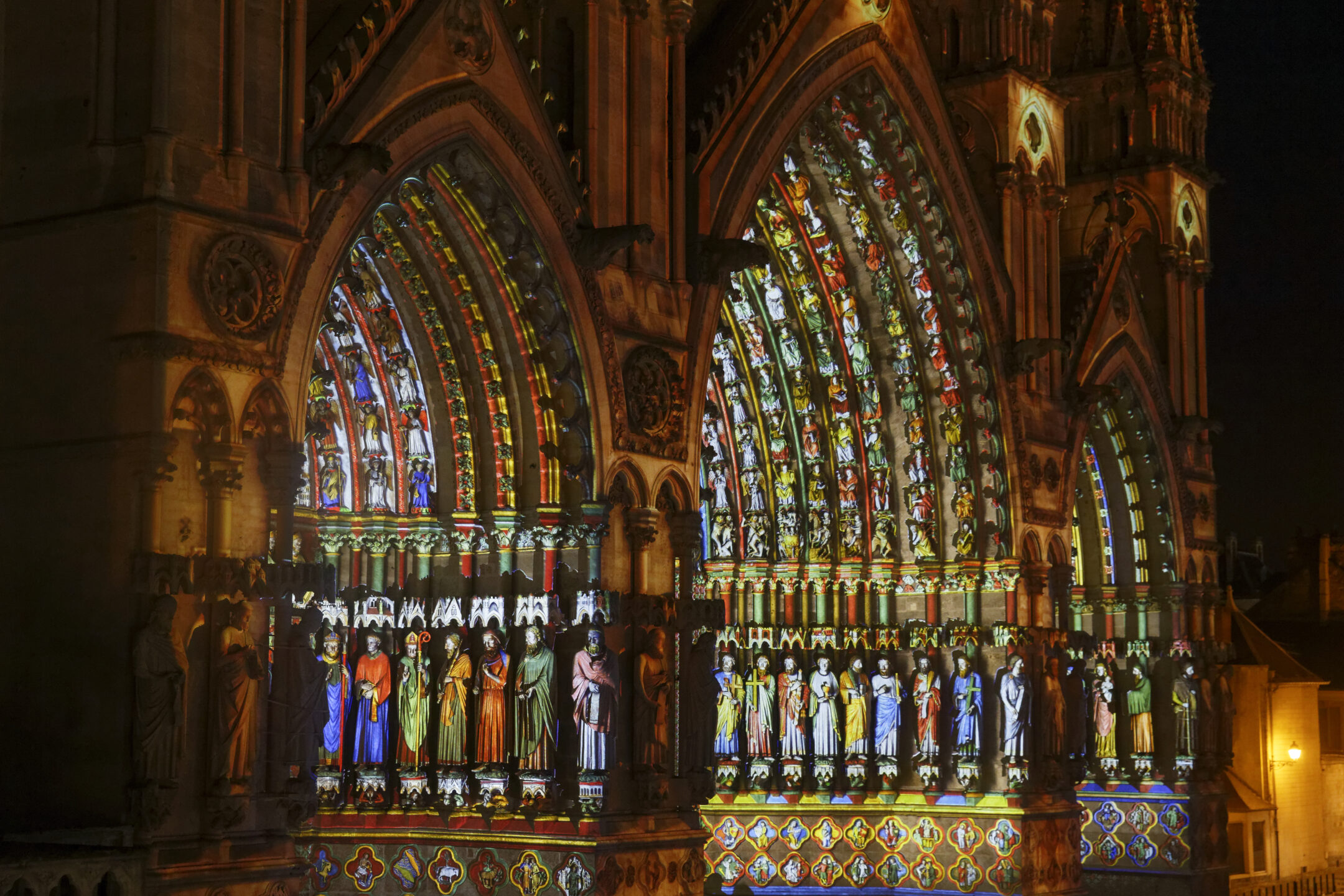 Cathédrale Notre-Dame d'Amiens restitution Polychromies spectacle Chroma
